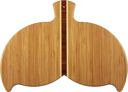 Bamboo Whale Tail Shaped Serving and Cutting Board